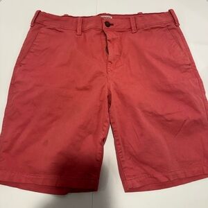 Express Slim Fit Chino Shorts Men’s 33 Coral Salmon Casual Summer Shorts